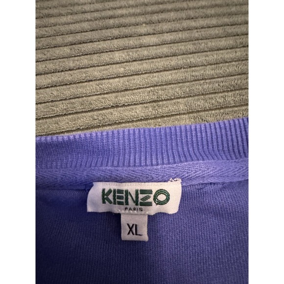 Kenzo Paris Tiger Embroidered Pullover Sweatshirt Black Gold Tiger Red Print XL - Picture 6 of 11